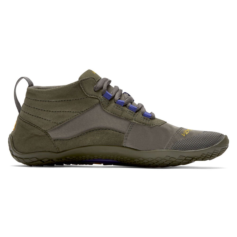 Vibram Five Fingers Womens Trail Shoes - Olive/Purple - V-Trek - 82401-CQHJ